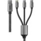 Câble 3in1, usb-c > usb-c / lightning / micro, nylon, gris, 1m 570315