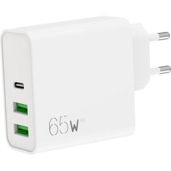 Chargeur secteur, triple, 2 usb-a / 1 usb-c, pd65w, blanc 570411