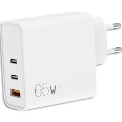 Chargeur secteur, triple, 2 usb-c / 1 usb-a, pd65w, blanc 570412