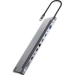 Dock usb-c (3.1) 11 ports, 2 hdmi, rj45, usb-c, usb-a, jack, sd 570519