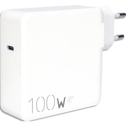 Chargeur secteur, usb-c, pd100w, blanc + câble usb-c, nylon, noir, 2m 570414