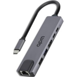 Hub usb-c (3.1) 6 ports, 2* usb-c, 2* usb-a, 1* hdmi, 1* rj45 570518