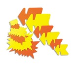 Étiquettes carton forme éclatée jaune/orange 16 x 24 cm Apli - Boîte de 25