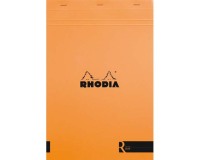 Bloc agrafé Rhodia le R N°18 21x29,7 cm 70 feuillets ligné 90g - Orange