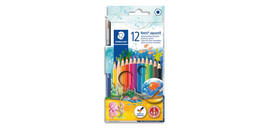 Crayon aquarelle Noris, étui carton de 12