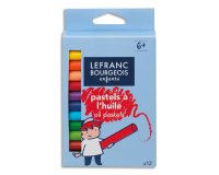 Pastel huile lefranc bourgeois 60mm diamètre 8mm coloris assortis boîte 12 unités