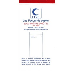 Bloc maître d'hôtel 50 feuillets dupli - 75 x 150 mm