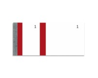 Bloc vendeur 100 feuillets 60x135 mm Rouge