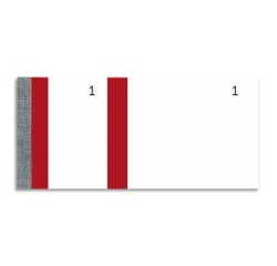Bloc vendeur 100 feuillets 60x135 mm Rouge