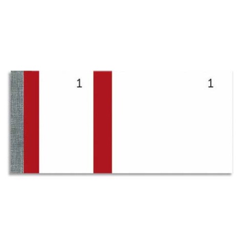 Bloc vendeur 100 feuillets 60x135 mm Rouge