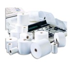 Bobine calc Canon 57 x 25 mm sans mandrin, 6,5 mètres, papier 1 pli offset extra-Blanc 60g