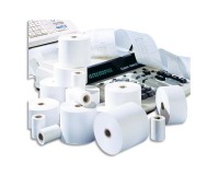 Bobine calc Canon 57 x 25 mm sans mandrin, 6,5 mètres, papier 1 pli offset extra-Blanc 60g