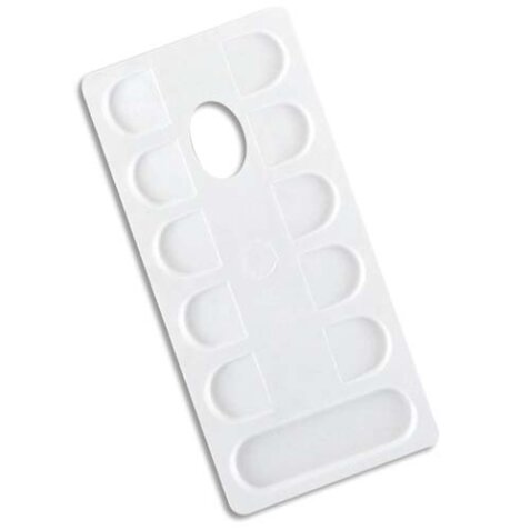 Palette plastique rectangulaire avec 11 alvéoles 23x17cm