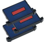 Cassette d'encrage pour dateur 4750 à 2 couleurs bleu