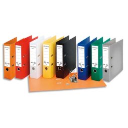 Classeur à levier cartonné Esselte Chromos Plus A4 - Dos 8 cm couleurs assorties