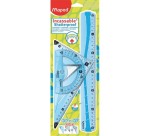 Set tracage maped flex kit 3 instruments incassable regle 30cm equerre 60º/21cm rapporteur 180º/12cm assortis aleatoire