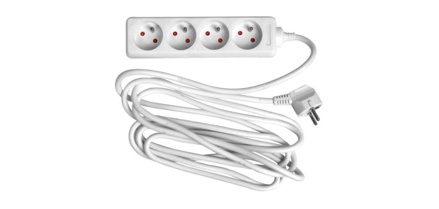 Multiprise 4 prises Wonday - Câble 4 m