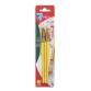 Blister de 3 brosses en soie de porc n° 8 + n°10 + n°12