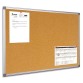 Tableau d'affichage en Liège, cadre en PVC Gris - Format : L90 x H60 cm