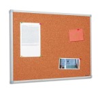 Tableau d affichage liege bi office cadre pvc gris format 120 x 90 cm