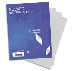 Buvard 7000 16x21 cm 10 feuilles uni 100 g teinte blanche