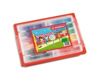 Feutre coloriage stabilo power capuchon ventilé encre lavable pointe moyenne ne sèche pas coffret scolaire 144 unités