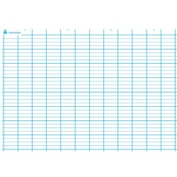 Carte Seyès simple. En polypro 5/10è effaçable à sec format 70x100cm