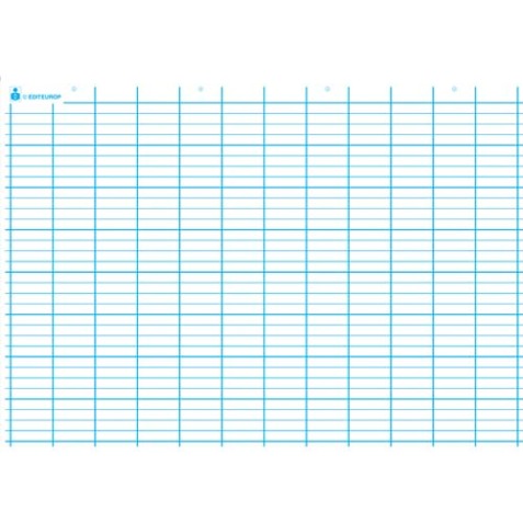Carte Seyès simple. En polypro 5/10è effaçable à sec format 70x100cm