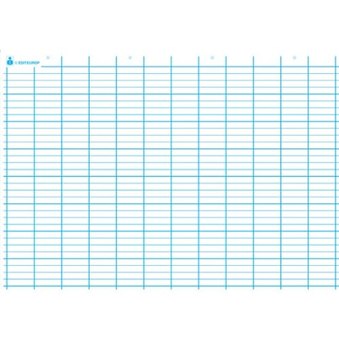 Carte Seyès simple. En polypro 5/10è effaçable à sec format 70x100cm