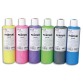 Lot de 6 flacons 250ml gouache. Assortis nacré : Jaune, Rose, Violet, Vert, Noir, Bleu