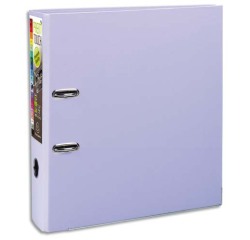 Classeur à levier cartonné Exacompta Premtouch A4+ - Dos 8 cm - Violine