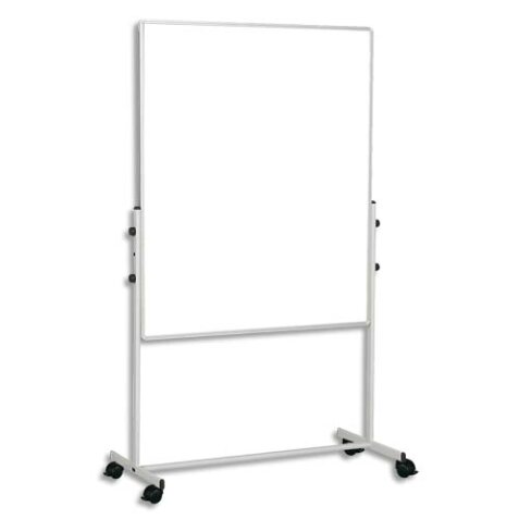 Tableau mobile surface émaillée Blanche magnétique, verso feutrine Bleue - Format L70 x H120 cm