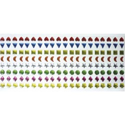 Pierre époxy l'univers de piwi adhésive coloris assortis blister 320 unités