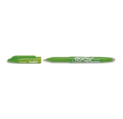 Roller pilot frixion ball écriture moyenne 0.5mm encre effaçable grip préhension rechargeable gomme sertie vert pomme