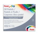 Pastel huile pentel corps rond enrobage papier non salissant diamètre 8mm boîte 432 unités