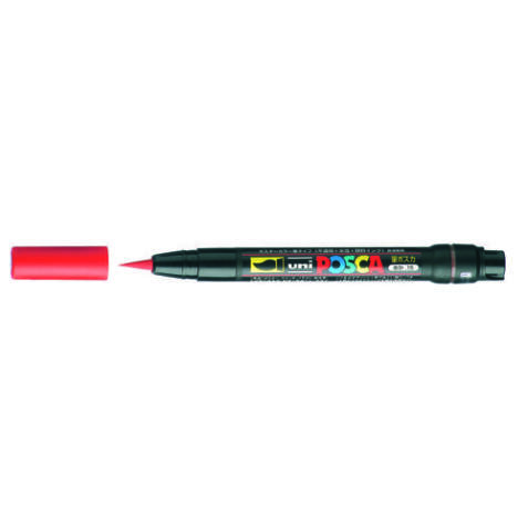 Marqueur pinceau, à base d'eau, encre à pigmentation Rouge