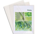 Chemises coin PVC Exacompta Premium 18/100e  transparente incolore - Paquet de 50