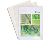 Chemises coin PVC Exacompta Premium 18/100e  transparente incolore - Paquet de 50
