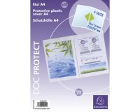 Sachet de 10 étuis de protection doubles PVC Haute Qualité 30/100e - A4 - Cristal