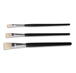 Brosse plate o'color poils soie porc virole aluminium    manche bois naturel 24 x nº6  10 16 boite 72 unites