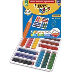 BIC KIDS Crayons de couleur Evolution ECOlutions, paquet de