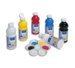 Peinture acrylique lefranc bourgeois glossy fluide indélébile multi-supports assortiment primaire 6 flacons 500ml