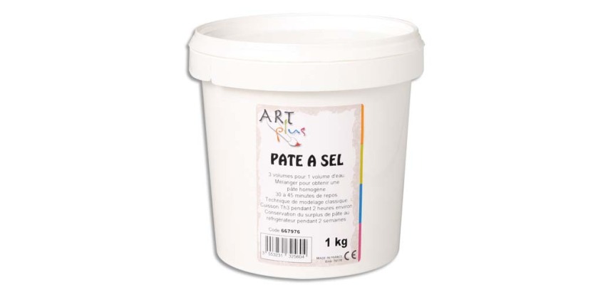 Pate a sel art plus prete a l'emploi avec adjonction eau  cuisson four menager seau 1kg