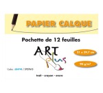 Papier calque art plus format a4 90 g pochette 12 feuilles