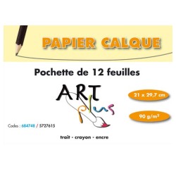 Papier calque art plus format a4 90 g pochette 12 feuilles