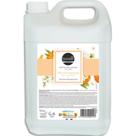 Bidon de 5 litres de crème lavante liquide parfum thé vert bergamote