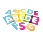 Pochoir alphabet culture club en plastique lettres          majuscules 20x16cm paquet 26  unites