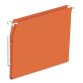 Boîte de 25 dossiers suspendus ARMOIRE en kraft 230g. Fond 15mm, volet agrafage. Orange.