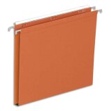 Boîte de 25 dossiers suspendus TIROIR en kraft 230g. Fond 15mm, volet agrafage. Orange.