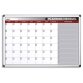 Planning Mensuel perpétuel Blanc magnétique effaçable à sec, cadre aluminium L90 x H60 cm